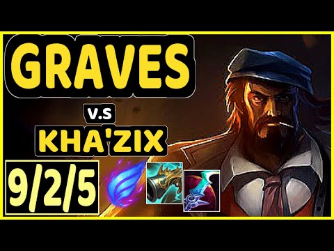 CINKROF (GRAVES) vs KHA'ZIX - 9/2/5 KDA JUNGLE GAMEPLAY - EUW Ranked GRANDMASTER