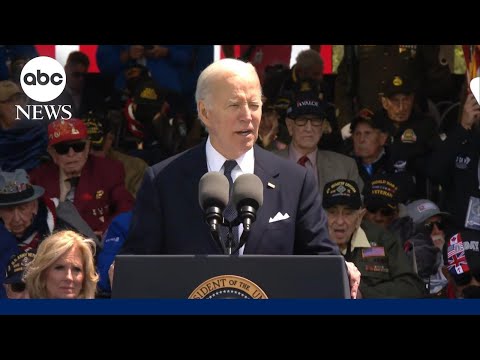 President Biden speaks in Normandy marking the 80th anniversary of D-Day
