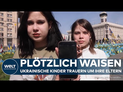 REALITÄT DES KRIEGS: Ukrainische Kinder plötzlich ohne Eltern – Kriegswaisen trauern um ihre Eltern