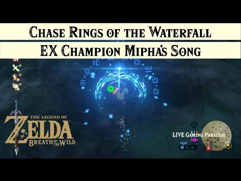 Breath of the Wild | EX Champion Mipha's Song [DLC 2] Walkthrough [Trial 3 Rings of the Waterfall]