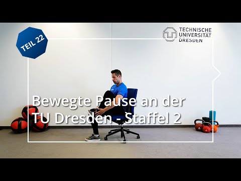 Bewegte Pause an der TU Dresden – Teil 22: 5 schnelle Übungen für Knie, Hüfte und Sprunggelenk