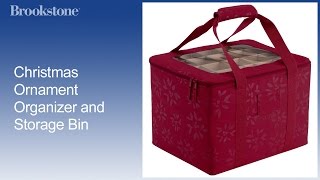 preview picture of video 'Ornament Organizer and Storage Bin - Brookstone Holiday Storage Ideas'