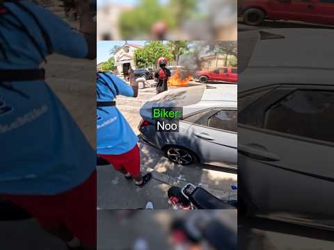 Biker Gets Fire on His Bike !😱