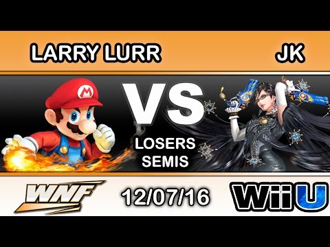 WNF 4.6 - eLv | Larry Lurr (Mario) Vs. Yatta | JK (Bayonetta) Losers Semis - Smash Wii U