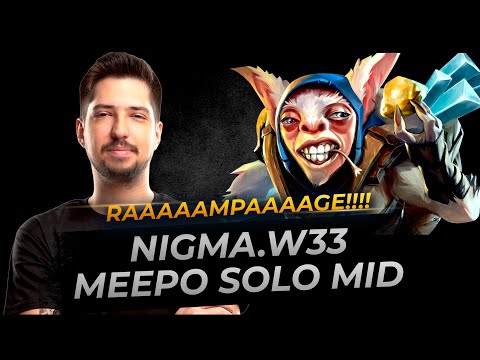 Nigma.w33 Meepo Solo Mid - Dota 2 Replay Full Gameplay