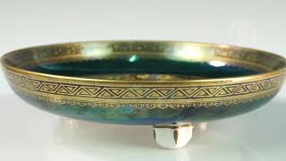 Rare Wedgwood Fairyland Lustre Tray on Three Feet, Nizami