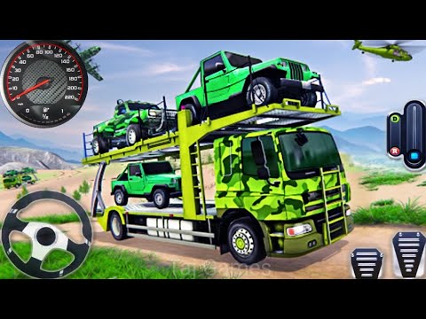 US Army Truck Transporter Driving 3D - Cargo Vehicle Airplane Simulator 2024 - Android GamePlay