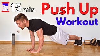 15 Min Push Up Workout | All Levels | Chest, Arms & Shoulders