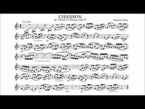 French Horn Play-along - Chanson nr 3 op. 35 - Glière - with sheet music