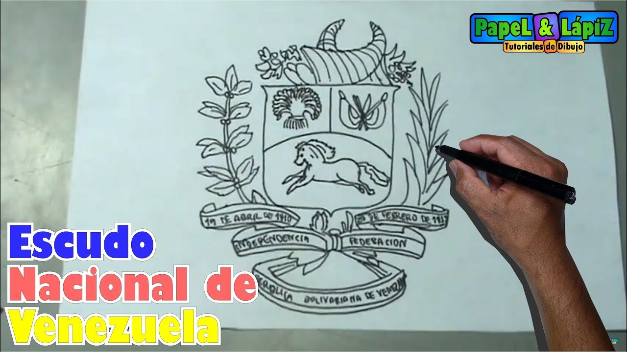 Aprende a dibujar fácil el escudo nacional de Venezuela