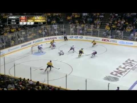 Seth Jones' first NHL goal! Predators vs Islanders. October 12, 2013