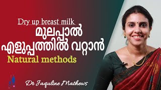 How to dry up your breast milk supply l Natural methods l മുലപ്പാൽ ഉൽപ്പാദനം എങ്ങനെ നിറുത്താം