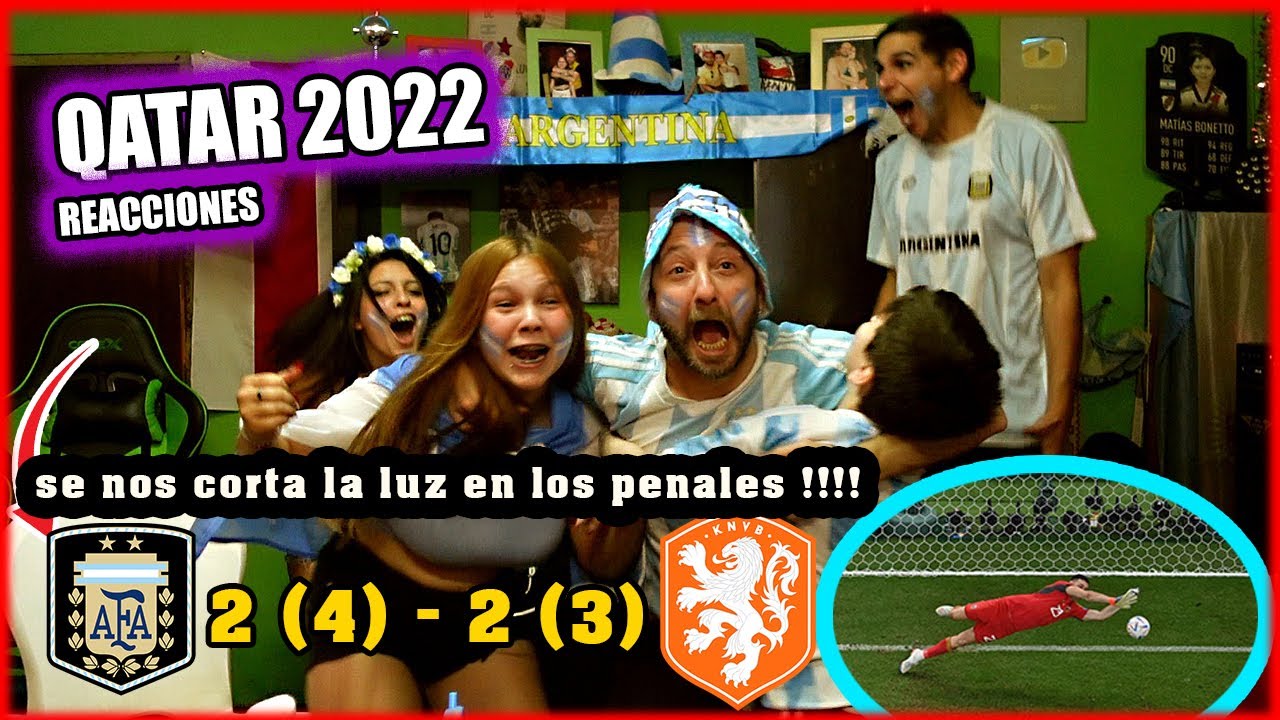ARGENTINA 2 (4) PAISES BAJOS ( HOLANDA ) 2 (3) - Reacciones de Hinchas ARGENTINOS - QATAR 2022