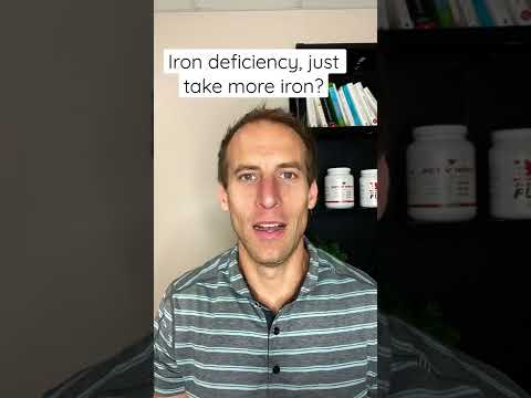 Iron deficiency, does not just mean take lots of iron.