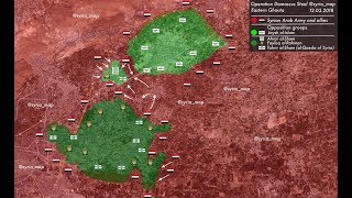12.03 Reporte Resumido con Mapas Ghouta: Civiles rescatados - Afrin: SDF+YPG colapsan