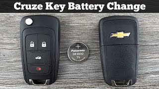 2011 - 2016 CHEVY CRUZE Remote Key Fob Battery Replacement - How To Replace Change Cruze  Batteries
