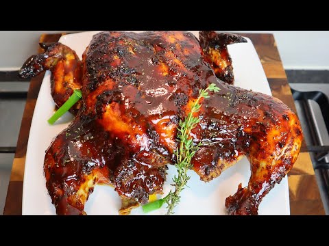 How To Make A Whole Jerk BBQ Orange Chicken | Best Ever Baked Chicken Recipe
