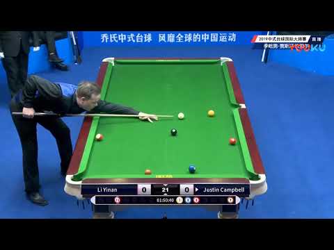 Li Yinan VS Justin Campbell (AUS) - 2019 World Chinese Pool Masters Linyi Station