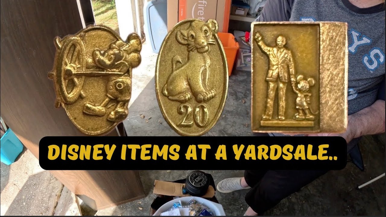 Disney Cast items at a Yardsale..