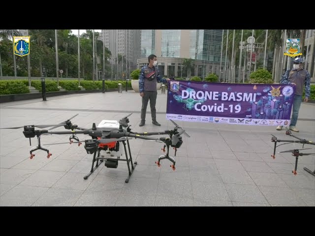 Disinfeksi Menggunakan Pesawat Drone Pencegahan #COVID19