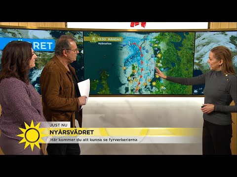 Så blir nyårsvädret – här ser du fyrverkerierna bäst  - Nyhetsmorgon (TV4)