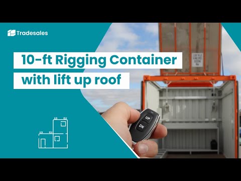 10ft Rigging Container with lift up roof