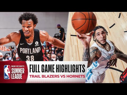TRAIL BLAZERS at HORNETS | NBA SUMMER LEAGUE |  FULL GAME HIGHLIGHTS