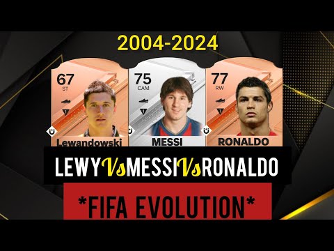 Ronaldo VS Messi VS Lewandowski FIFA EVOLUTION 💔🤔 FIFA 04- EA FC24