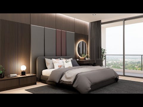 Sketchup interior design #68  Make a bedroom design ( enscape render )