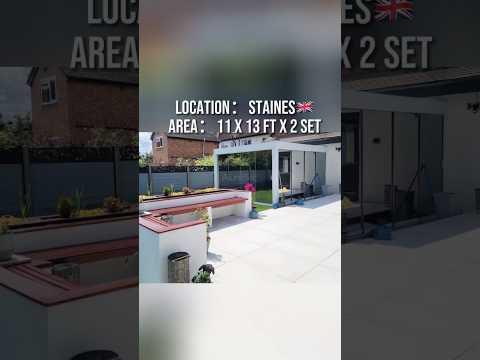 AlunoTec White +Grey freestanding Houseyard Pergola #alunotec #pergola #patio #buildyourpergola