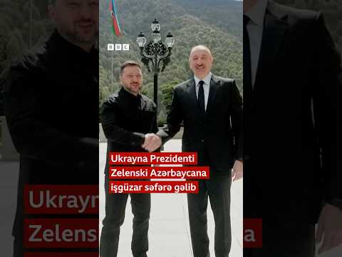 Ukrayna Prezidenti Zelenski Azərbaycana işgüzar səfərə gəlib