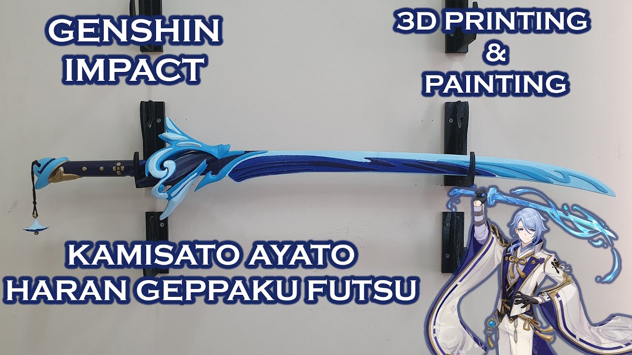 Ayato Sword -- Genshin Impact -- Haran Geppaku Futsu -- 3D Printable Cosplay Prop 3D Print Model
