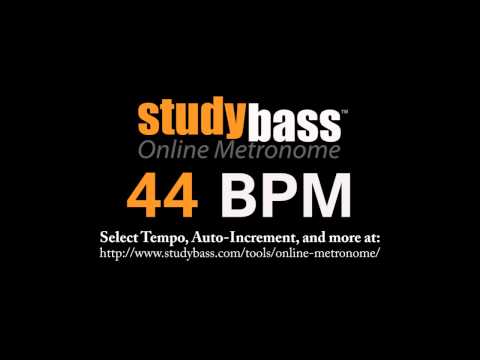 44 BPM Online Metronome (3 min) | StudyBass
