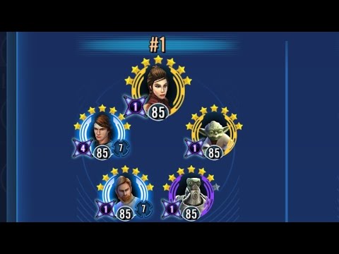 SWGOH Bastila Lead + General Skywalker vs General Skywalker 501st