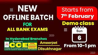 BEST BANK COACHING CENTER IN HYDERABAD | BANK COACHING INSTITUTE FOR IBPS, SBI, RRB PO/CLERK EXAMS