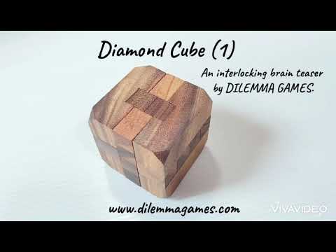 DIAMOND CUBE 1, an interlocking brain teaser by DILEMMA GAMES
