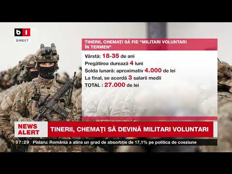 ARMATA ROMÂNĂ CAUTĂ TINERI VOLUNTARI_Știri B1TV_30 sept. 2025