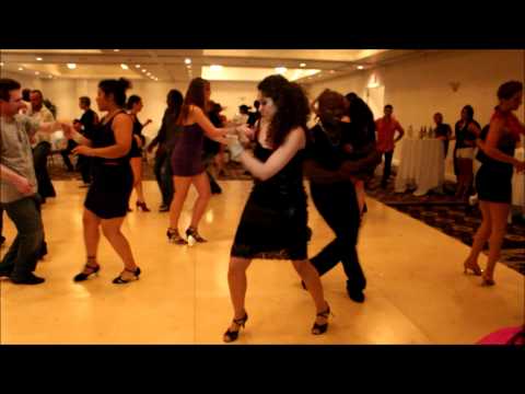 Ana & Joel Masacote social dancing at the Nueva Vida Salsa Social June 2012