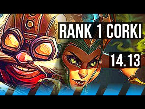 CORKI vs CASSIOPEIA (MID) | Rank 1 Corki, Rank 8, 7 solo kills, 49k DMG | EUW Challenger | 14.13