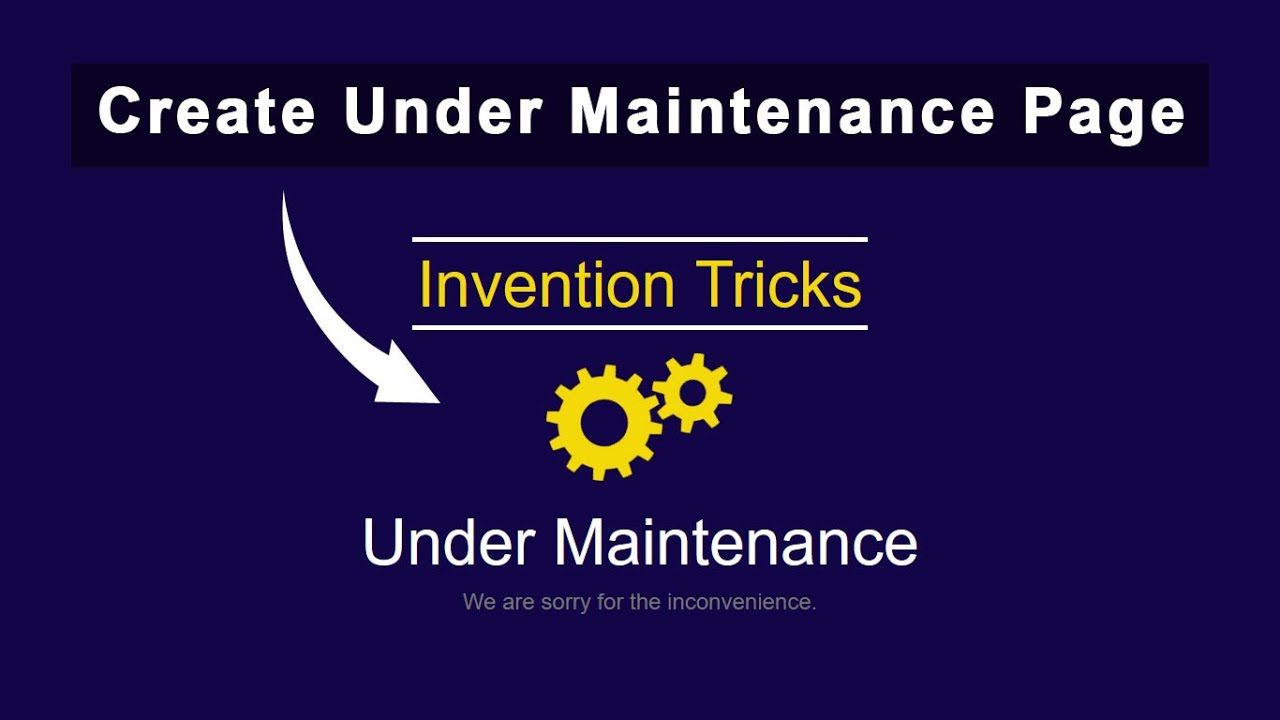 Create a Under Maintenance Page Template using HTML and CSS