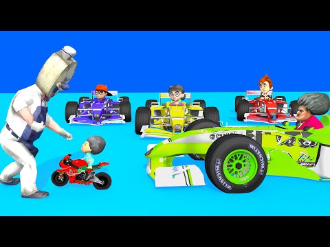Scary Teacher 3D Fat- Tani hate Ice Scream - Race F1 Miss T Lose!!! | Funny Animation and The end