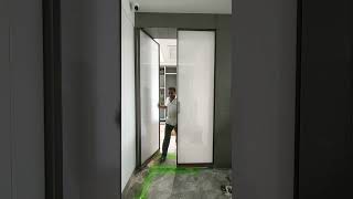 #slim profile door with botam peche #16*45 profile partition door #slim profile sliding door