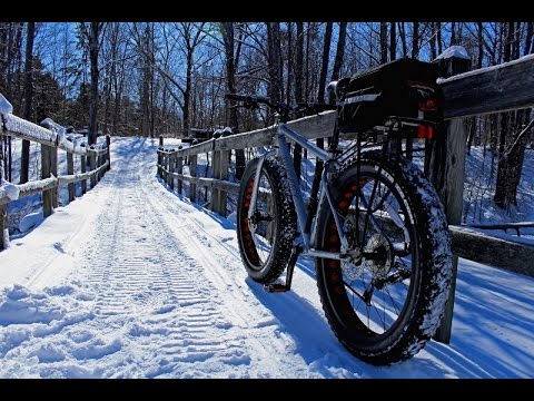 Winter Snow Biking at Erie Canal, Upstate NY 2016