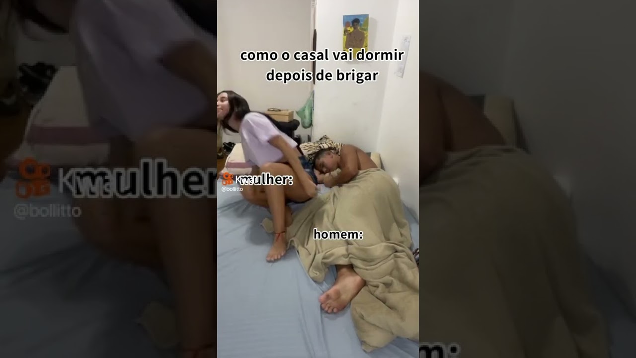como o casal vai dormir depois de brigar #shorts #tiktok
