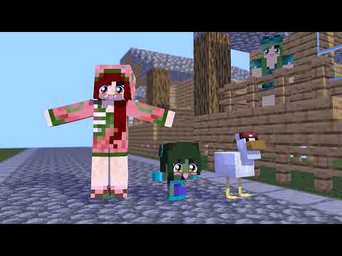 MONSTER SCHOOL :CHICKEN WING PRETTY ZOMBIE GIRL, PIG GIRL AND FRIENDS - MINECRAFT ANIMATION