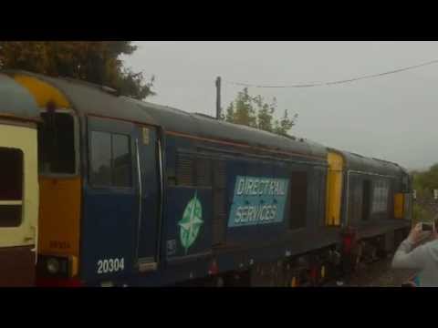 'Heart of Wales Explorer' DRS Class 20's 20303 & 20304 Llandrindod 11/10/2014