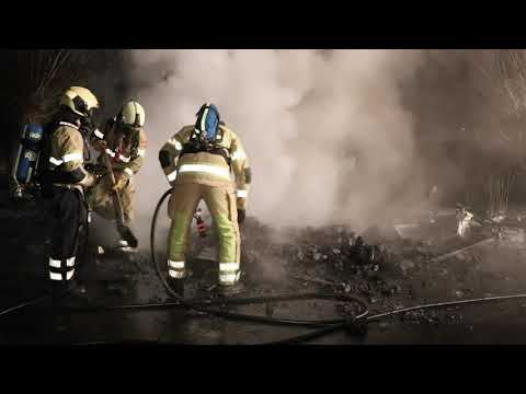 Caravan uitgebrand op Reijerscop tussen De Meern en Harmelen