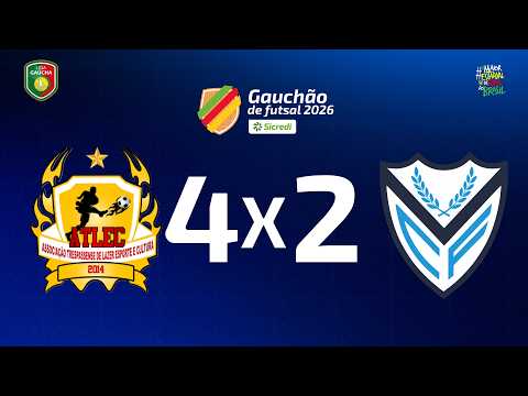 GOLS DO JOGO | ATLEC 4 X 2 CAMAQUÃ | RODADA 13 | GAUCHÃO SICREDI DE FUTSAL 2026