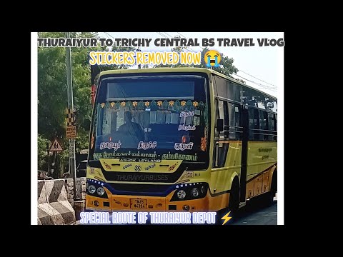 Thuraiyur to Trichy CBS Travel Vlog| Mullai Thendral | TN 45 N 4394 | Thuraiyur - Kumili Tnstc 