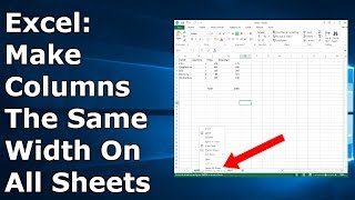 How To Make Columns The Same Size In Excel
